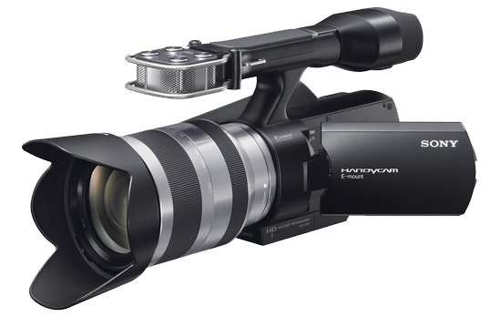 Professional Video Camera Transparent Png (black, white)