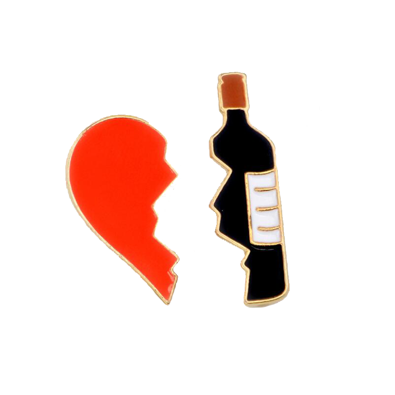 Broken Bottle Png Clipart (white, black, red)