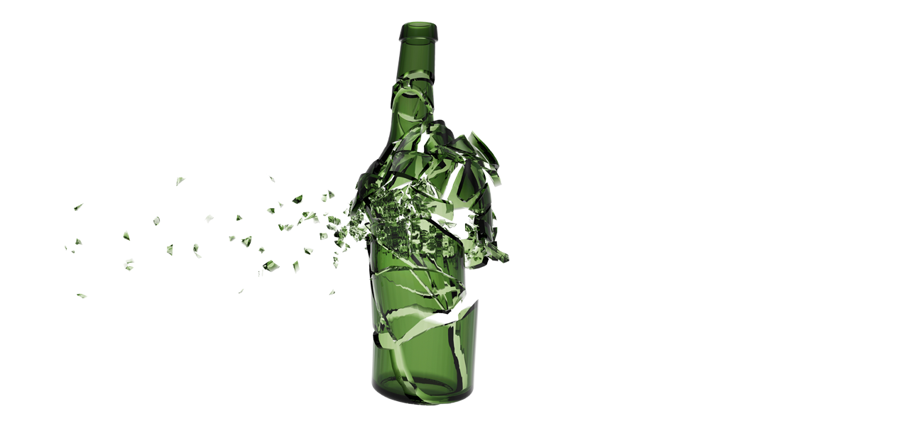 Broken Bottle Png Hd (black)