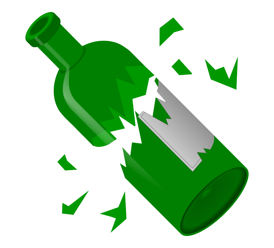 Broken Bottle Png Picture (green, black)