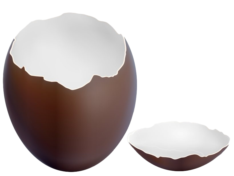 Broken Easter Egg Chocolate Png Clipart (lavender, white)