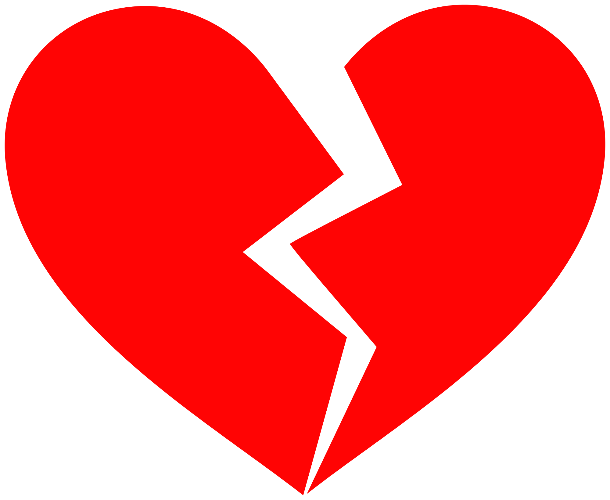 Broken Heart Png Isolated Transparent (black, red)