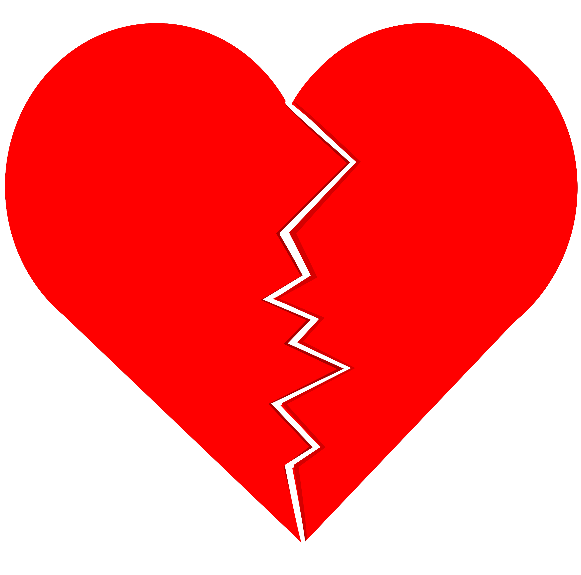 Broken Heart Png Transparent Hd Photo (black, red)