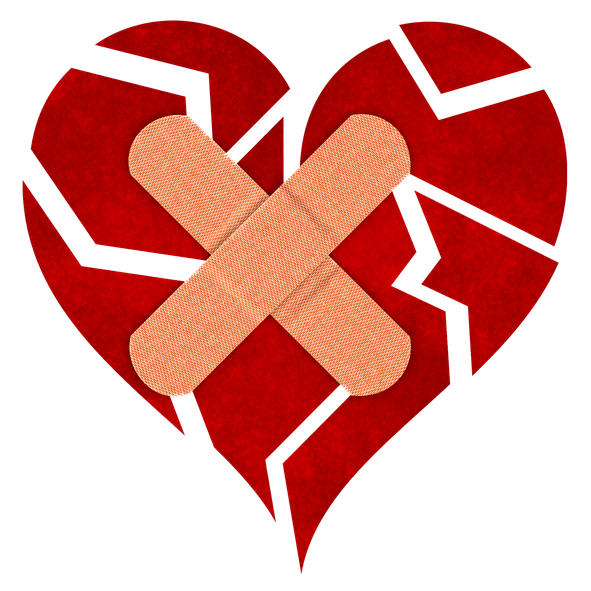 Broken Heart Transparent Png (maroon, black)