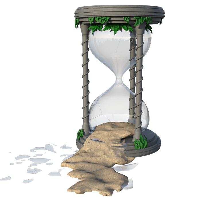 Broken Hourglass Png Free Image (black, gray)