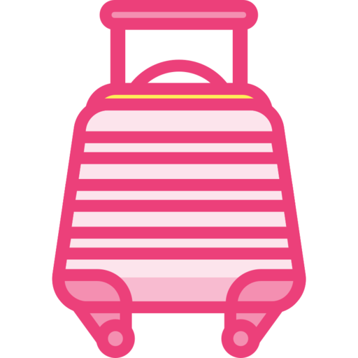 Trolley Case Free Png Icon (beige, salmon, plum, black)