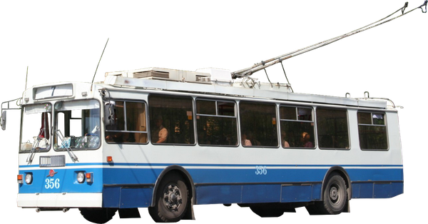 Trolleybus Png Hd (black, lavender, white)