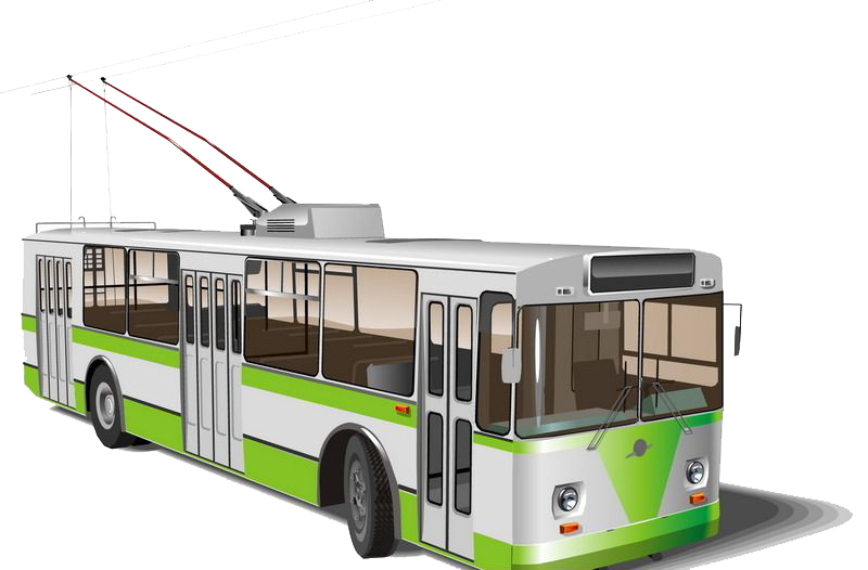 Trolleybus Png Isolated Picture (lavender, silver, white)