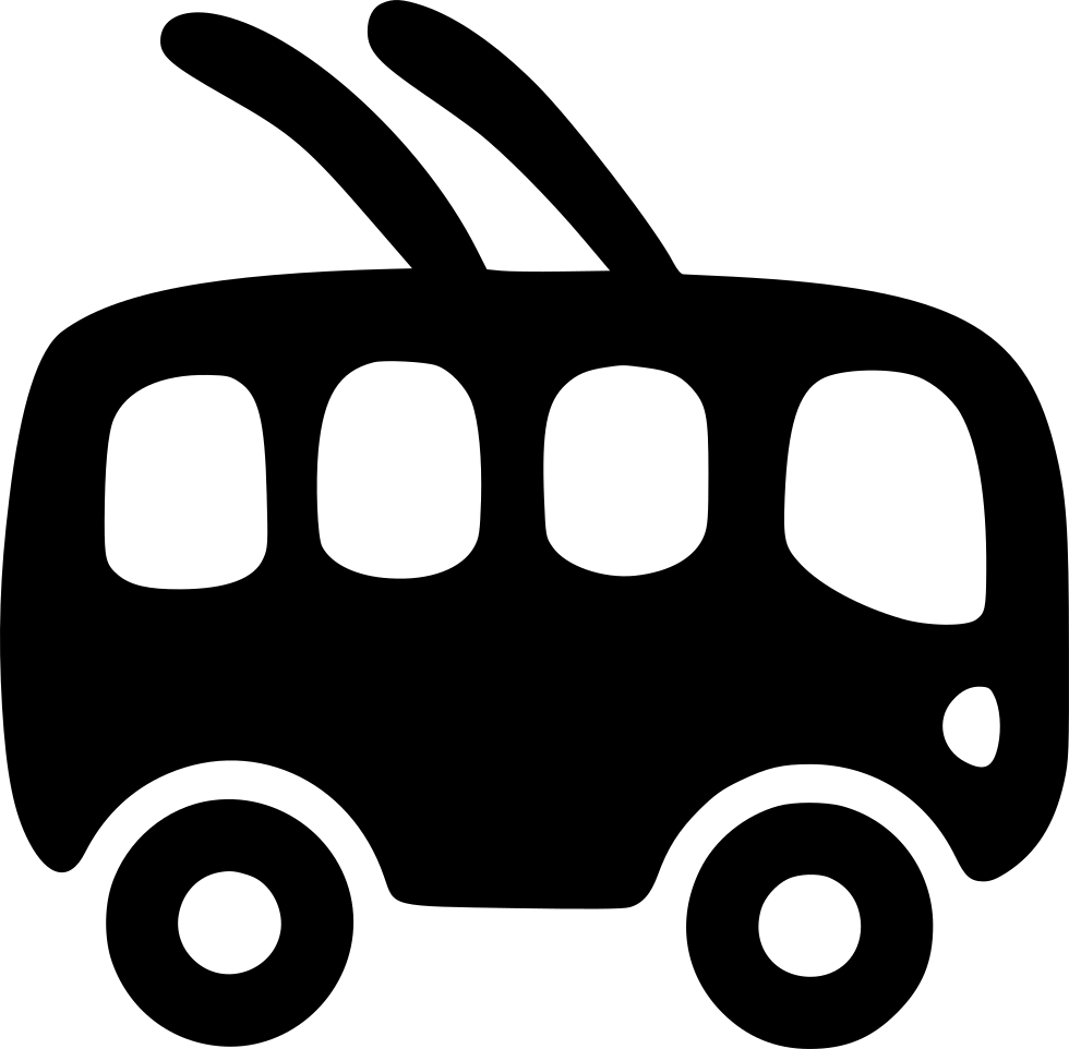 Trolleybus Png Pic (black, white)