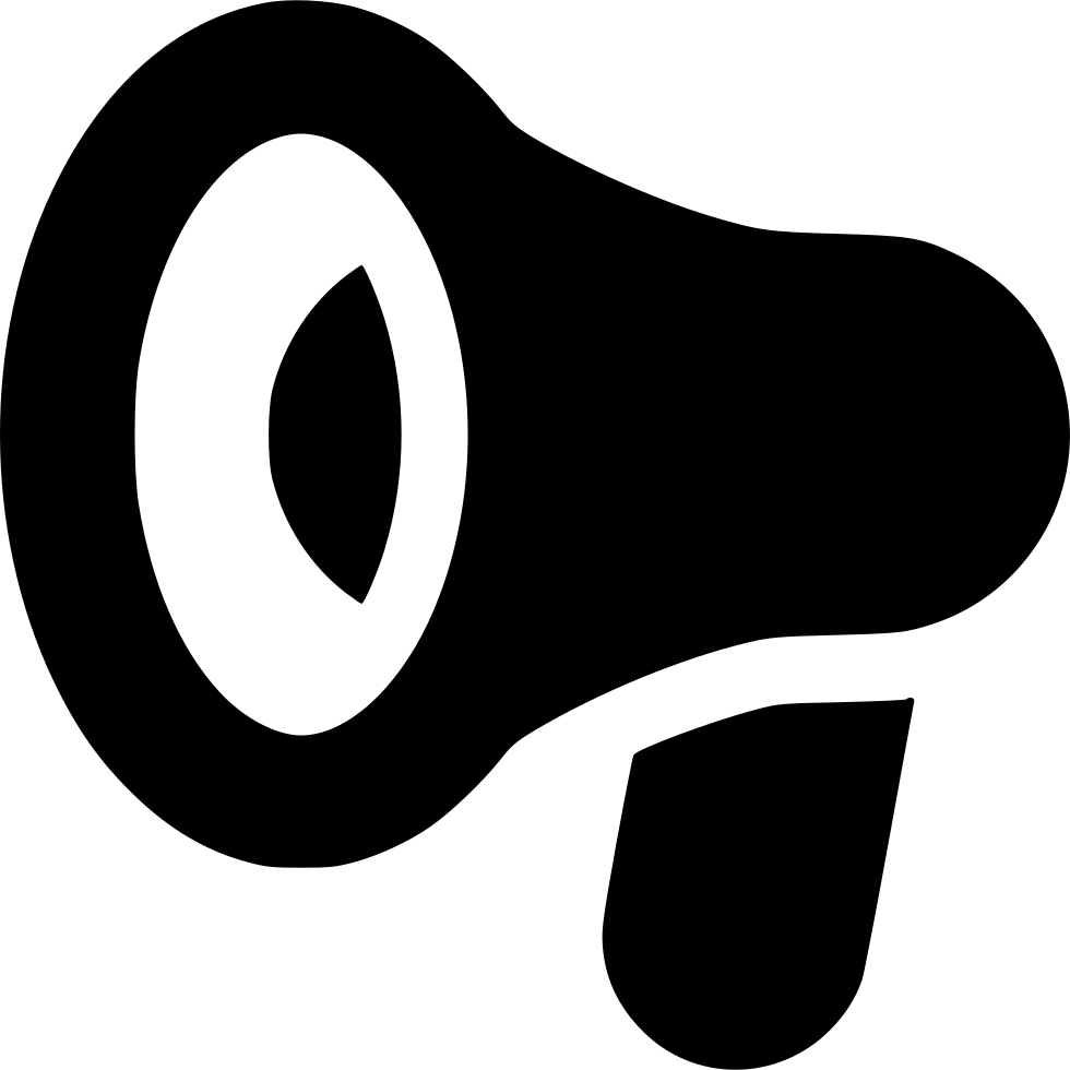 Promote Megaphone Png Download Image (black, white, silver)