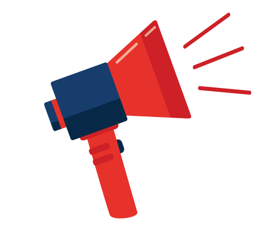 Promote Megaphone Png File (chocolate, red, gray, navy)