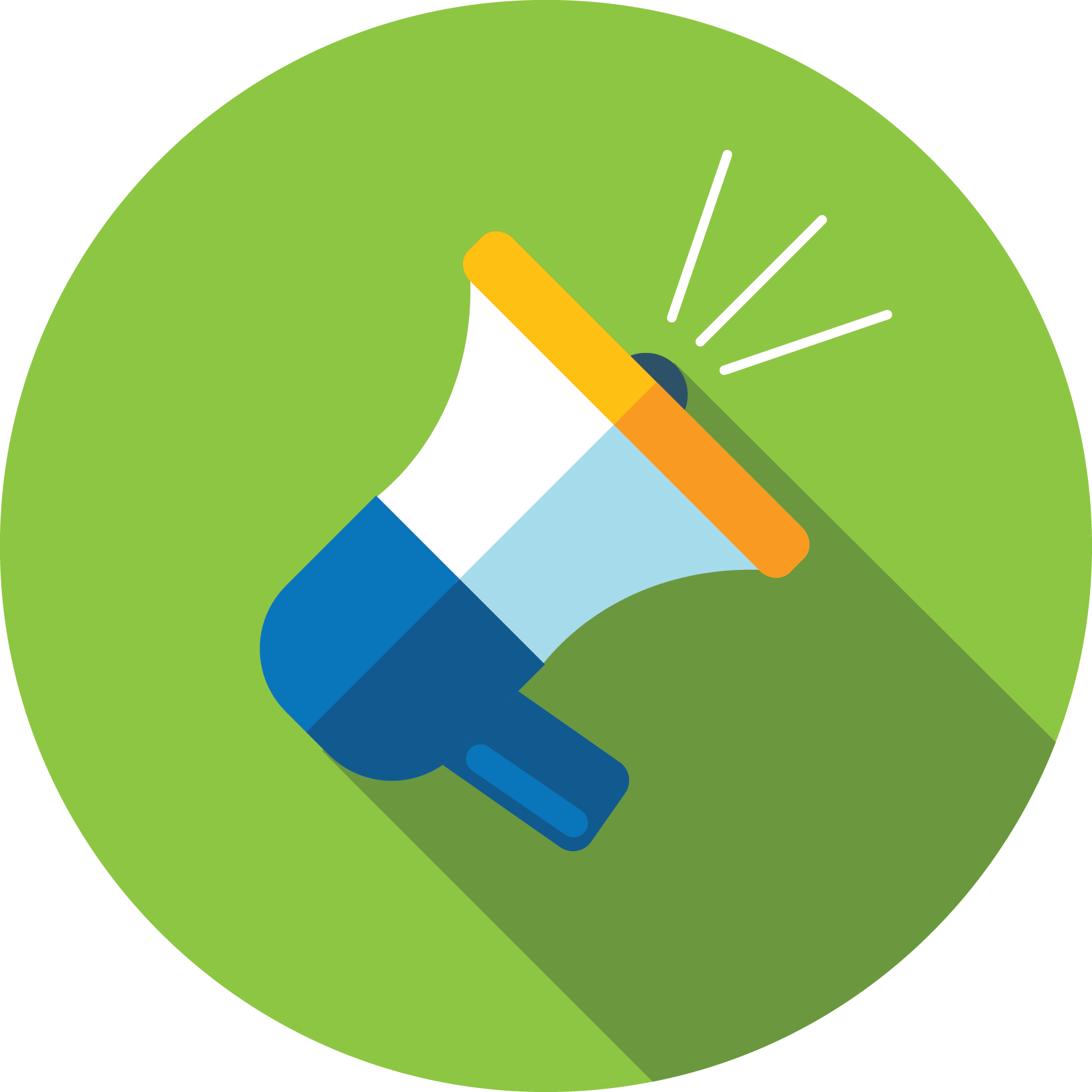 Promote Megaphone Png (olive, teal, gray, white, mint)