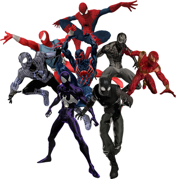 Iron Spiderman Png File (black)