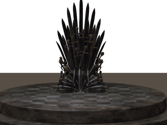 Iron Throne Chair Png File (gray, black)