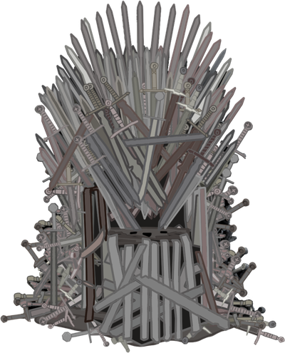 Iron Throne Chair Png Image (gray, black)