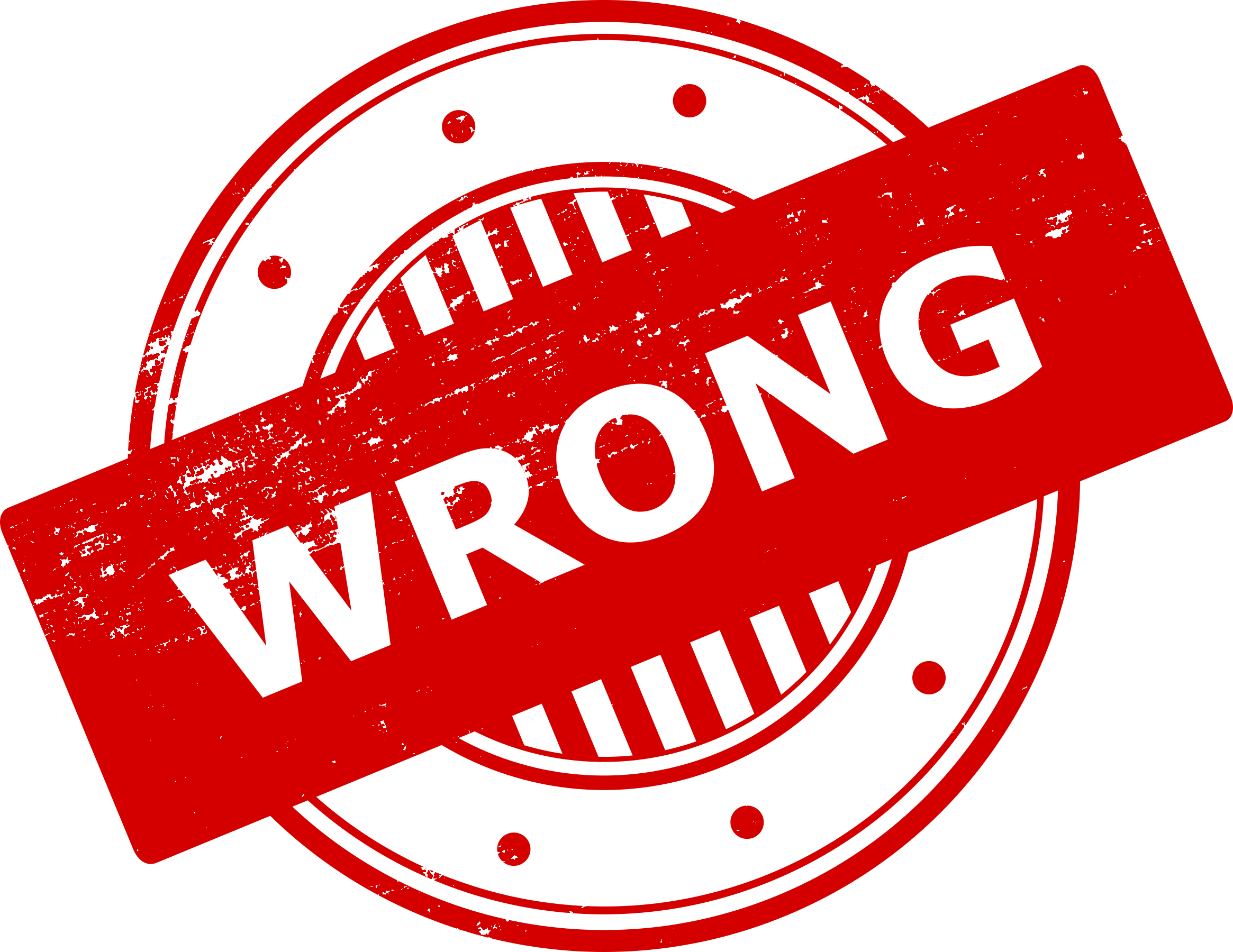 Wrong Png Transparent Image (black, red)