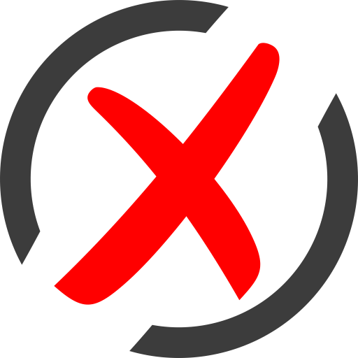 Wrong Sign Png Transparent Image (indigo, black, red)