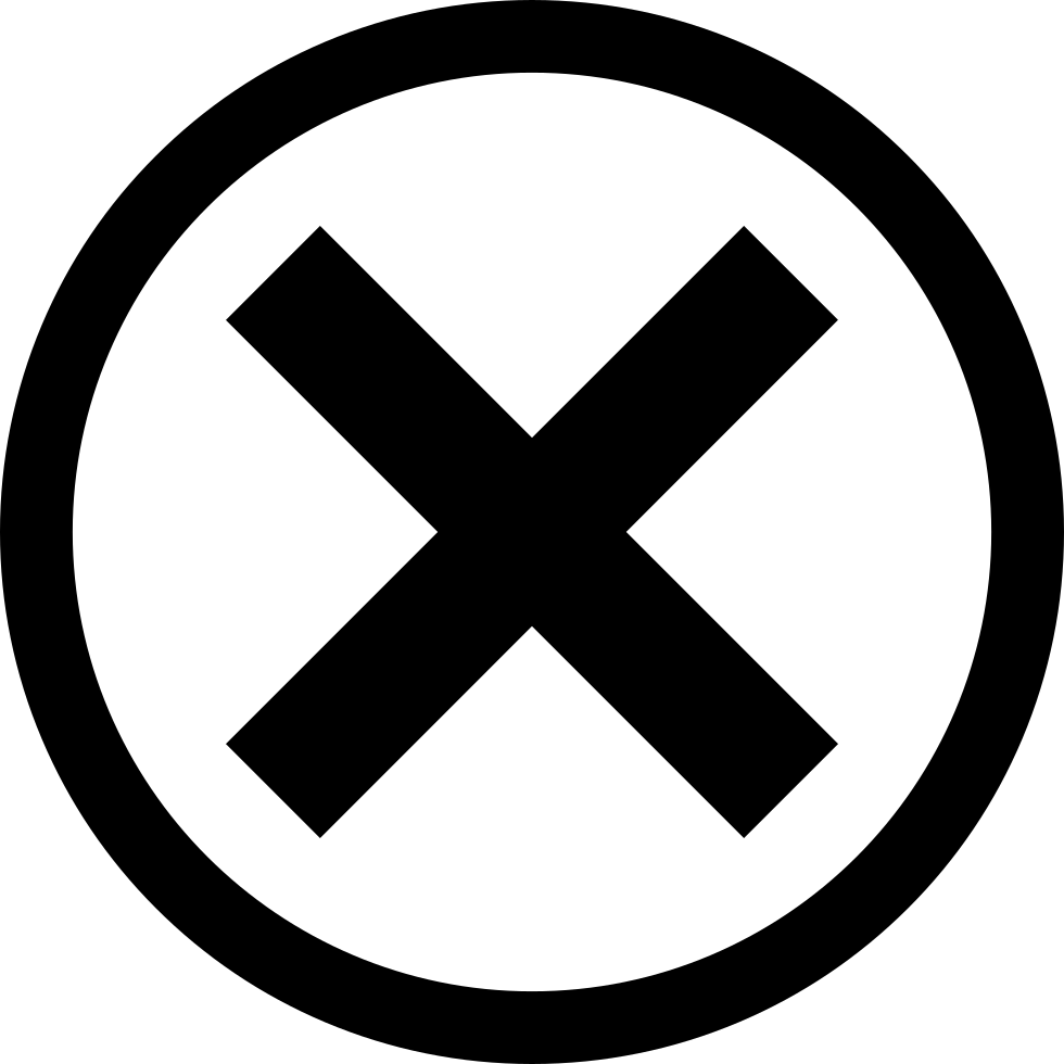 Wrong Symbol Png Transparent Image (black, gray, white)