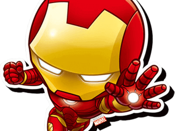 Ironman Transparent Isolated Background (beige, black, white, orange, red)