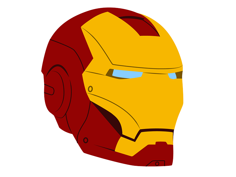 Ironman Transparent Png (white, orange, maroon)