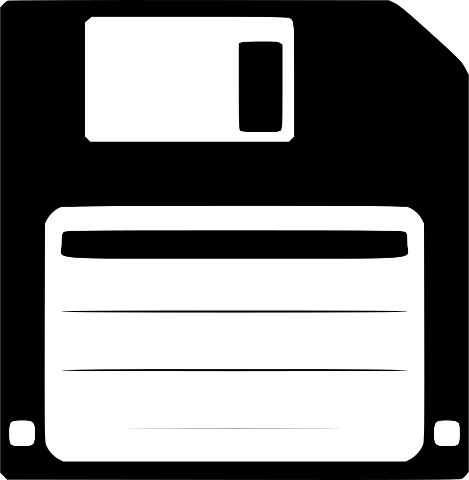 Front Floppy Disk Png Clipart (black, gray, white)