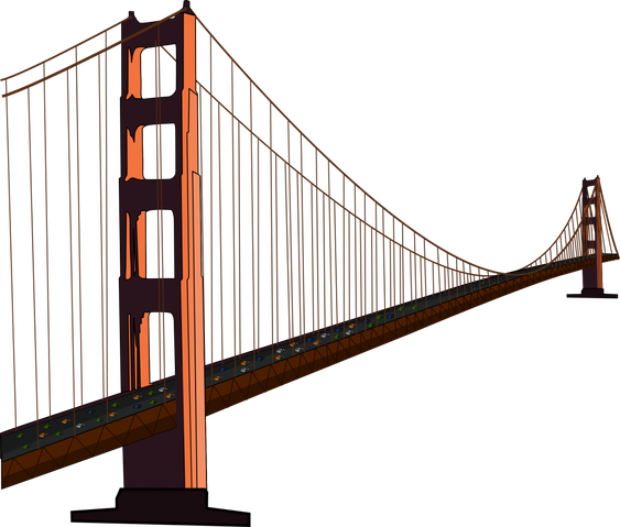 Brooklyn Bridge Png Transparent Image (black)