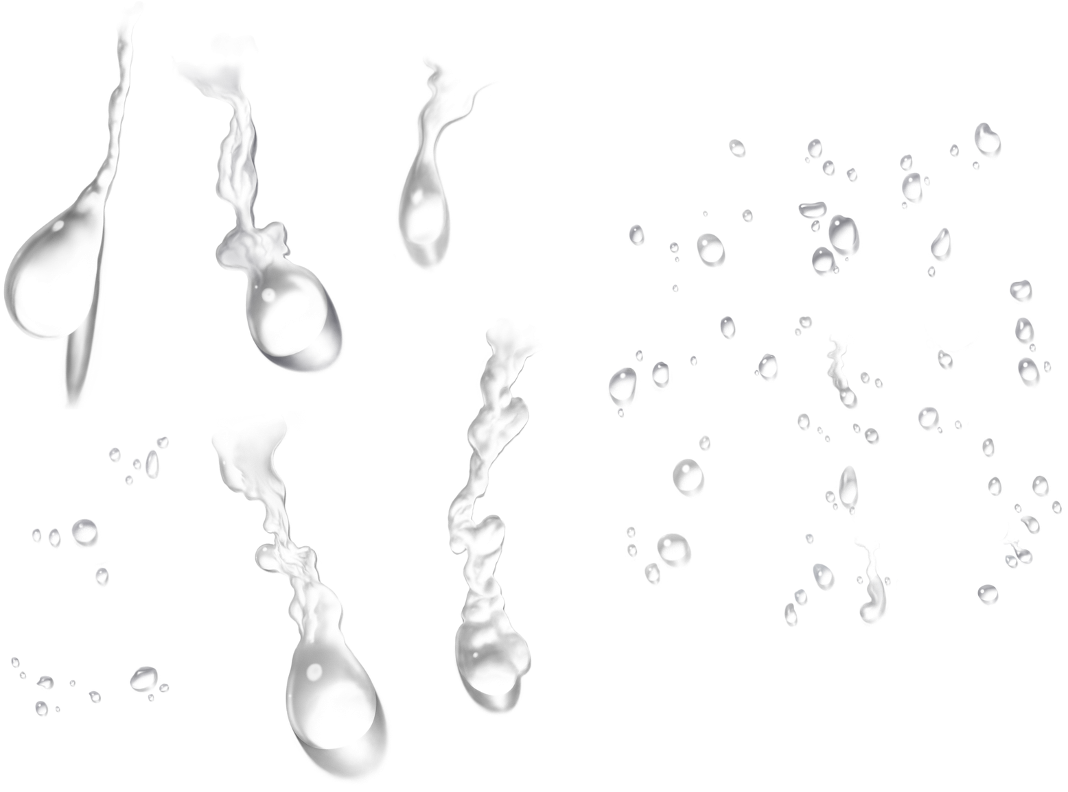 Drop Png Photo (black, white)