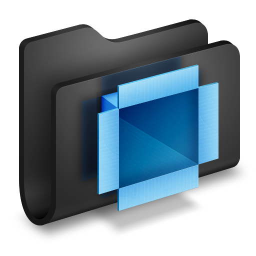 Dropbox Folder Free Nobackground Png Icon Download (black, indigo)