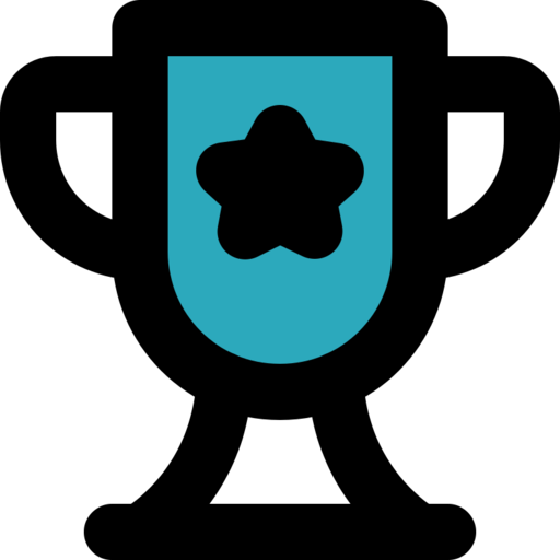 Trophy 2 Free Png Icon (black, teal)