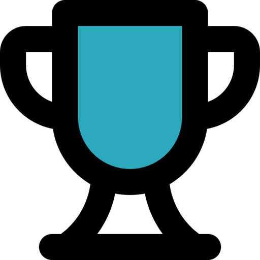 Trophy 3 Free Png Icon (black, teal)