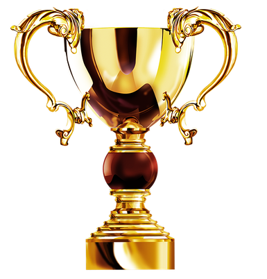 Trophy Golden Cup Png Clipart (black, pink, white)