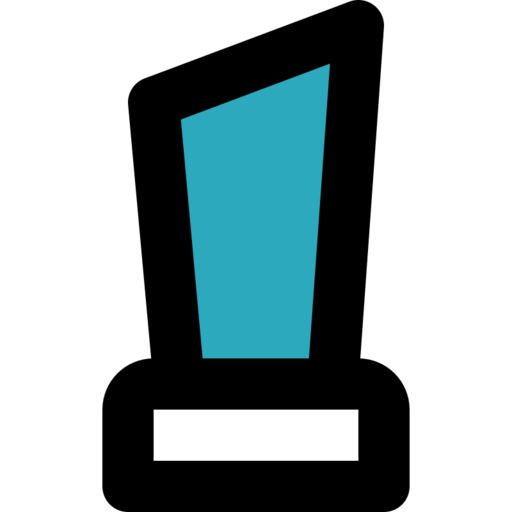 Trophy Award Free Png Icon (black, teal)