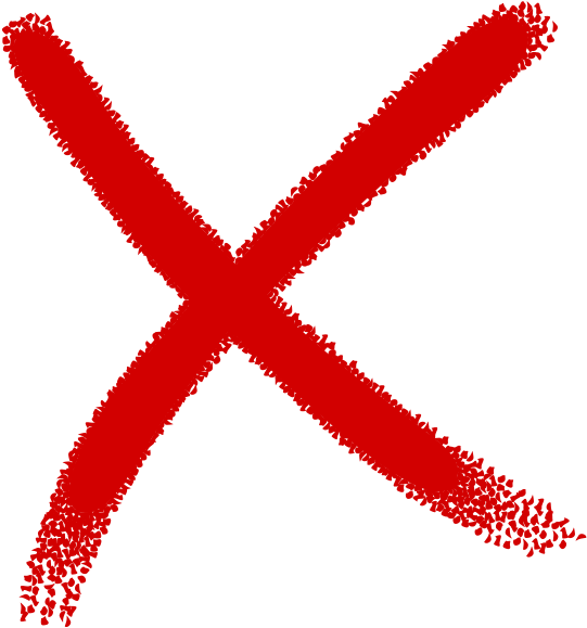 Cross Mark Png Transparent Image (black, red)