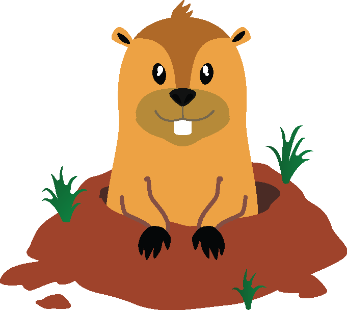 Groundhog Png File (salmon, black, chocolate, white)