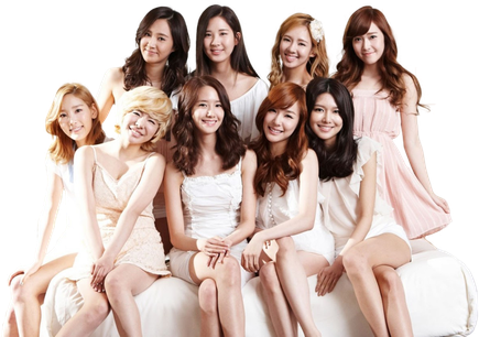 Group Girls Generation Png File (black, white)