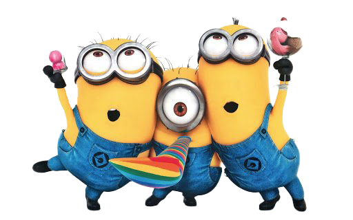 Group Minions Png Transparent (white, salmon)