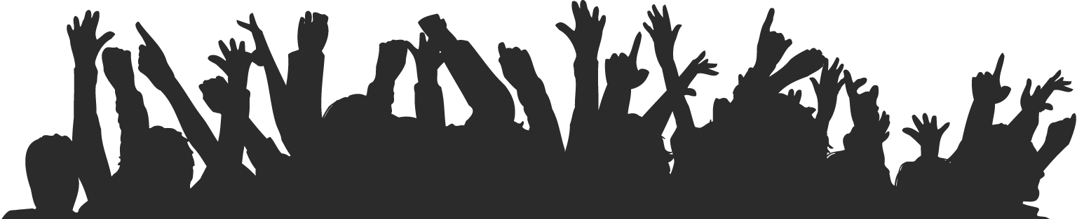 Crowd Png Isolated Picture (black, white)