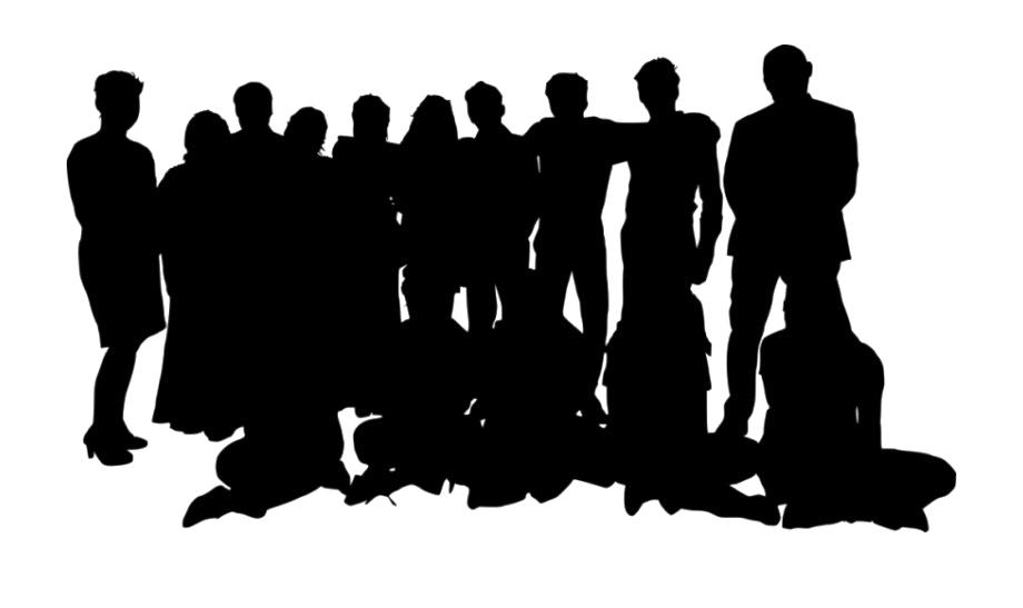 Crowd Silhouette Png (black, white)