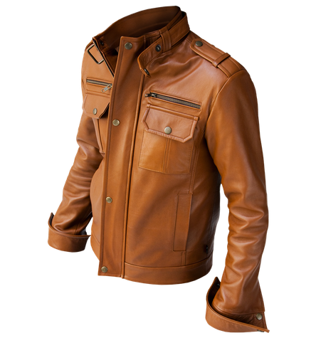 Brown Leather Jacket Png File (olive, maroon, chocolate, black)