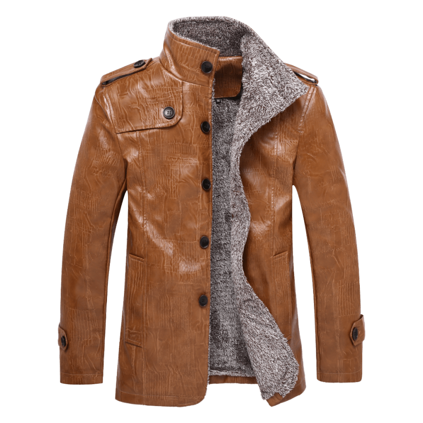 Brown Leather Jacket Png Transparent Image (gray)