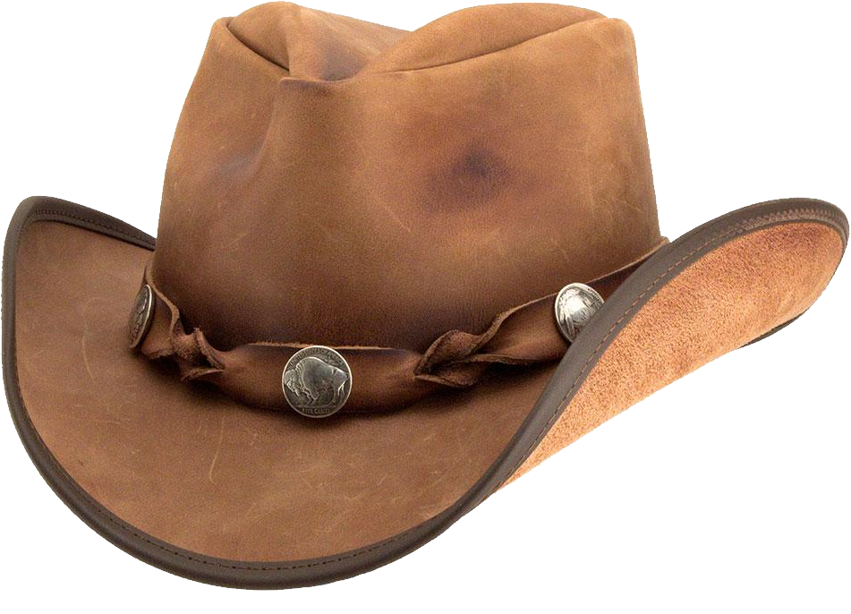 Brown Western Cowboy (gray, white)