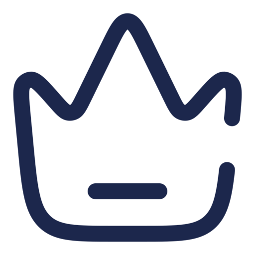 Crown Line Free Png Icon Download (navy, black)