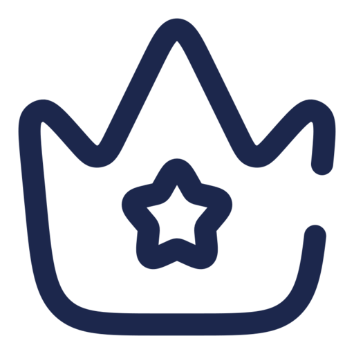 Crown Star Free Transparent Png Icon Download (navy, black)