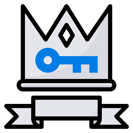 Crownkeykingleadersuccess Free Transparent Png Icon Download (teal, gray, lavender, black)