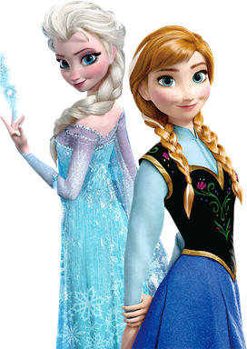 Frozen Anna Elsa Png Clipart (black)