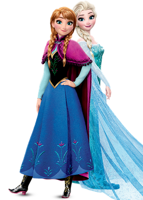 Frozen Anna Elsa Png Hd (teal, black)