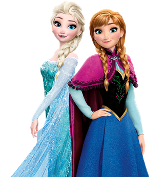 Frozen Anna Elsa Png Pic (teal, black)