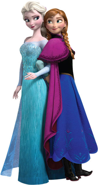 Frozen Anna Elsa Png Transparent Image (black, navy, indigo)