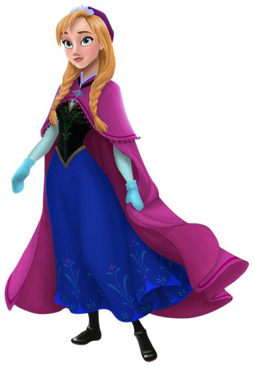 Frozen Anna Png Background Image (black, navy, purple)