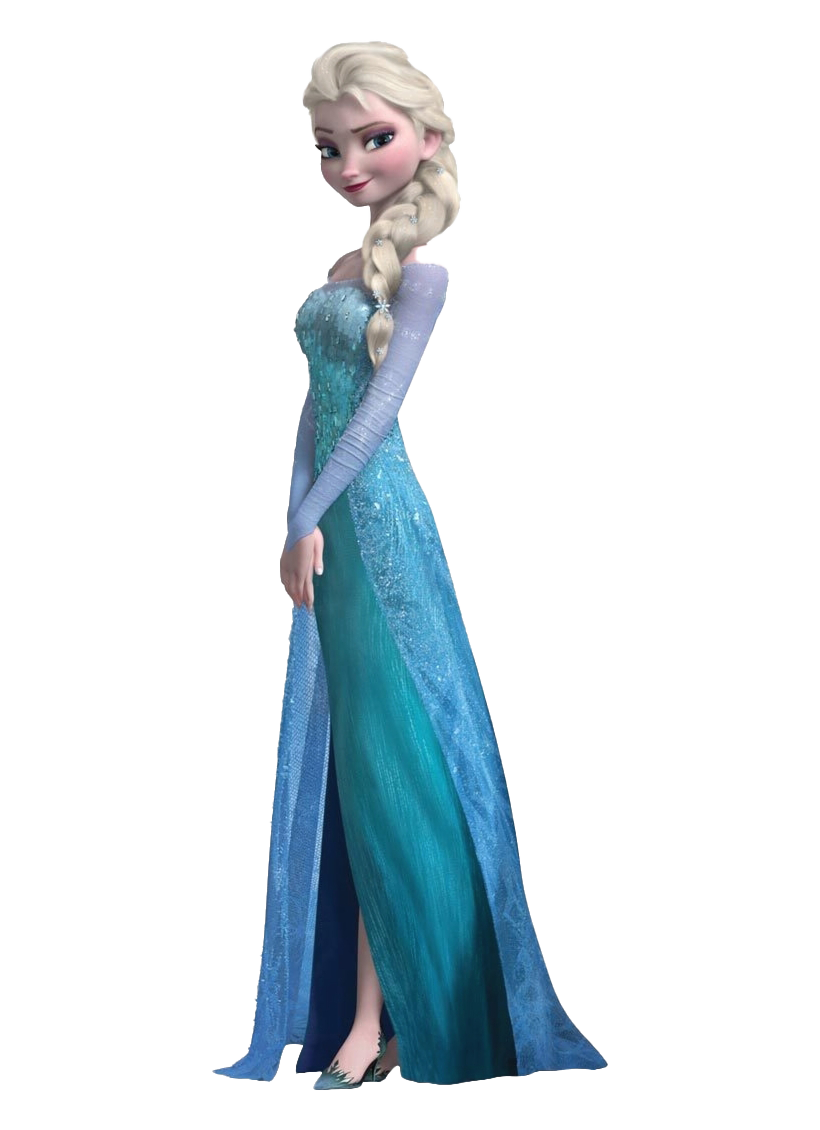 Frozen Elsa Transparent (black, white)